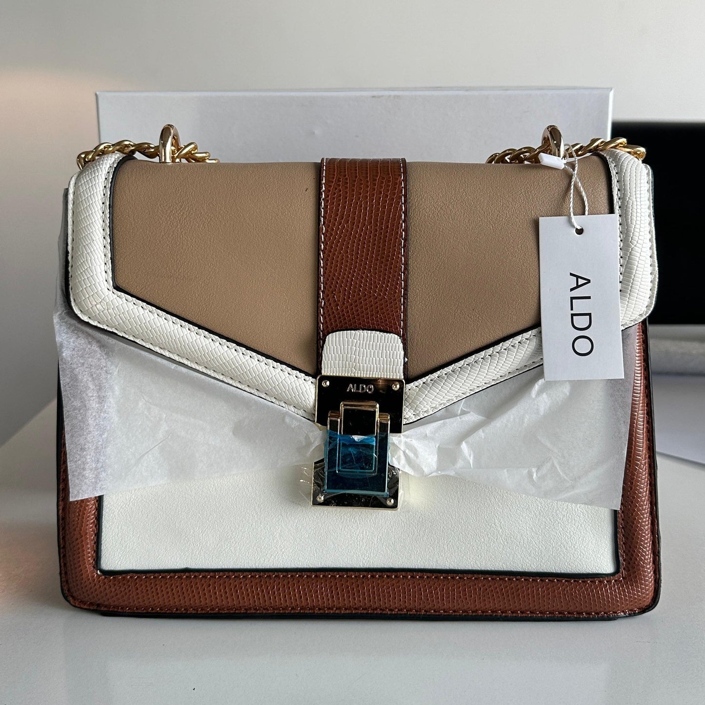 Aldo Sophisticated Three-Tone Handbag