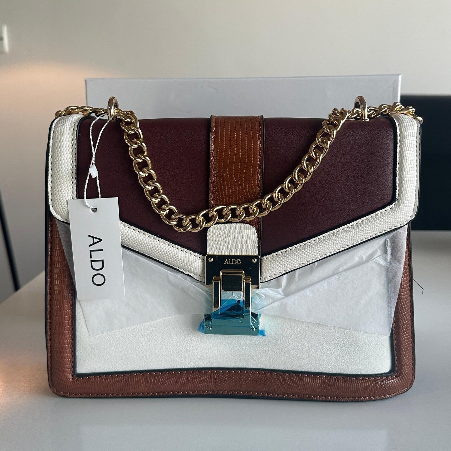 Aldo Sophisticated Three-Tone Handbag