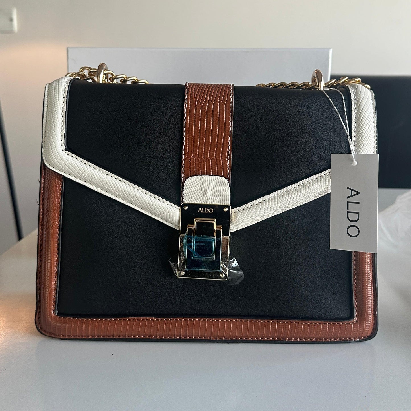 Aldo Sophisticated Three-Tone Handbag