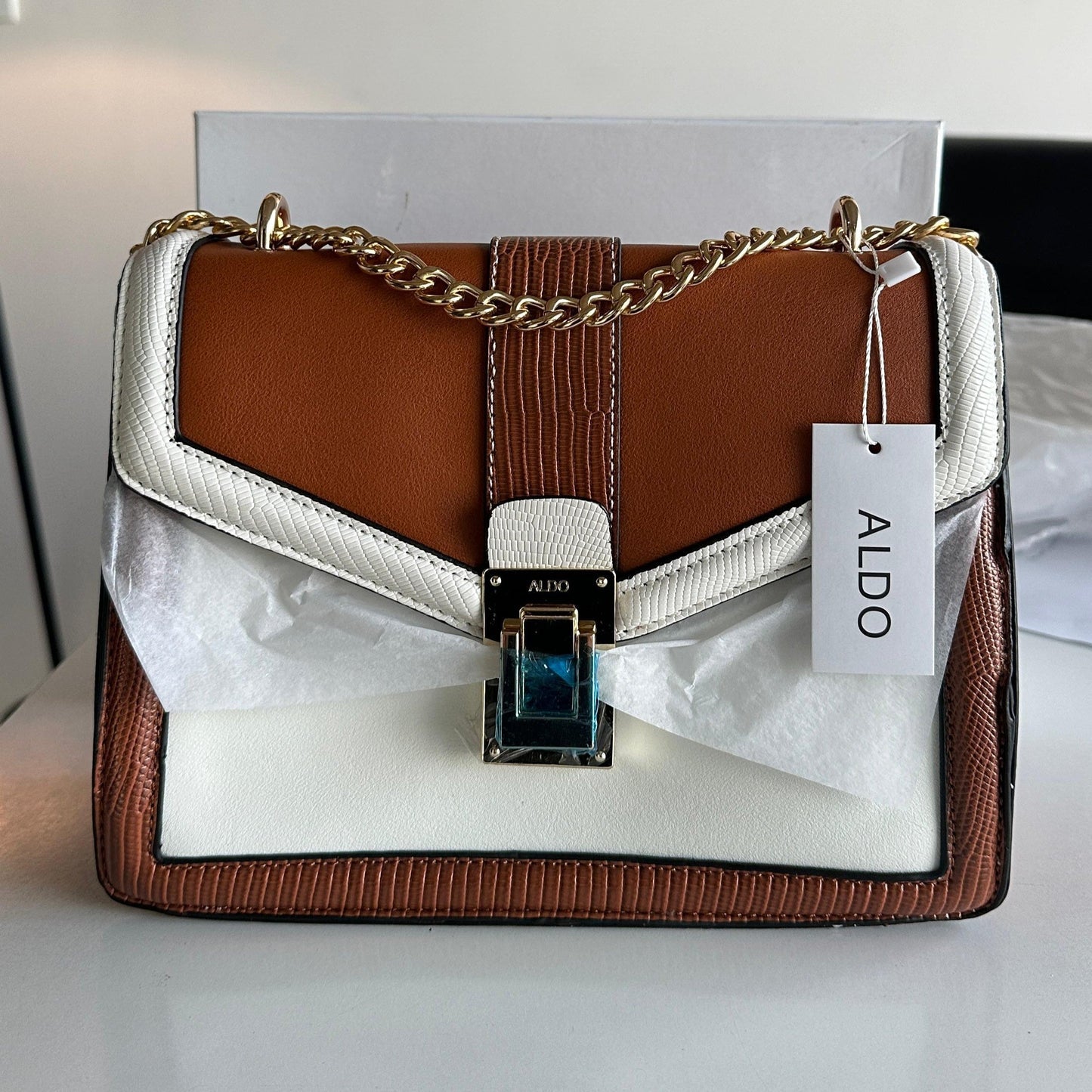 Aldo Sophisticated Three-Tone Handbag